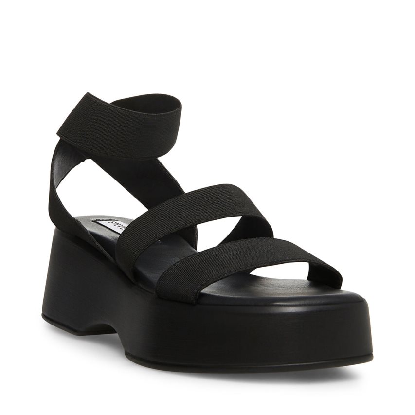 Sandalias de Plataforma Steve Madden Sashes Mujer Negras | ES NP94S3